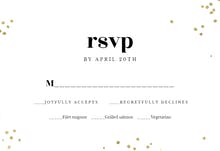 Minimal confetti - Tarjeta De Confirmación De Asistencia A Eventos